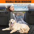 Rugged Paws™ Hard-Base Dog Back Seat Protector — Waterproof & Non-Slip