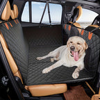 Rugged Paws™ Hard-Base Dog Back Seat Protector — Waterproof & Non-Slip